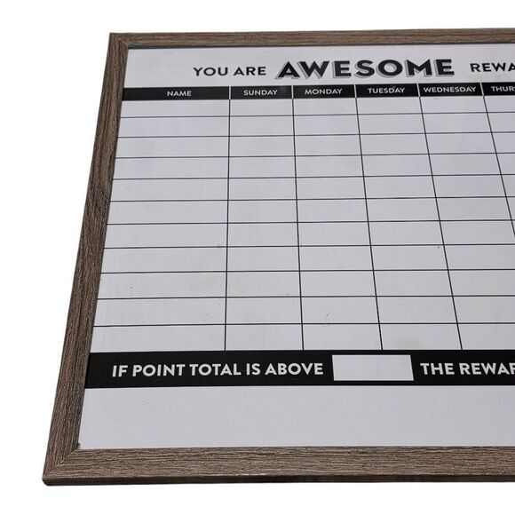 Motivational Weekly Reward Chart with Wooden Frame - Picture 2 of 4